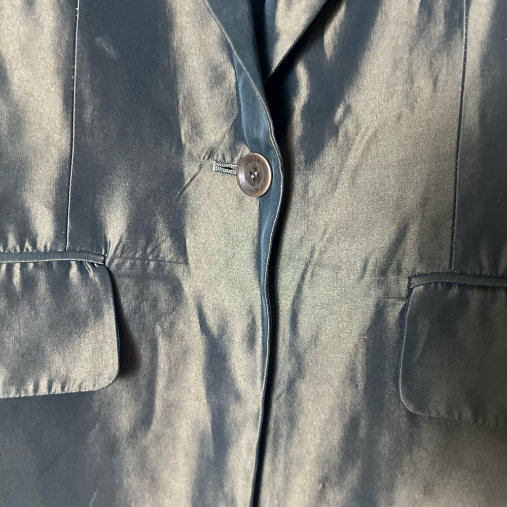 🛍️Tahari Women Blazer sz 2 Coat Metallic Brown Career Button Luxe Neutral Church - Picture 6 of 16